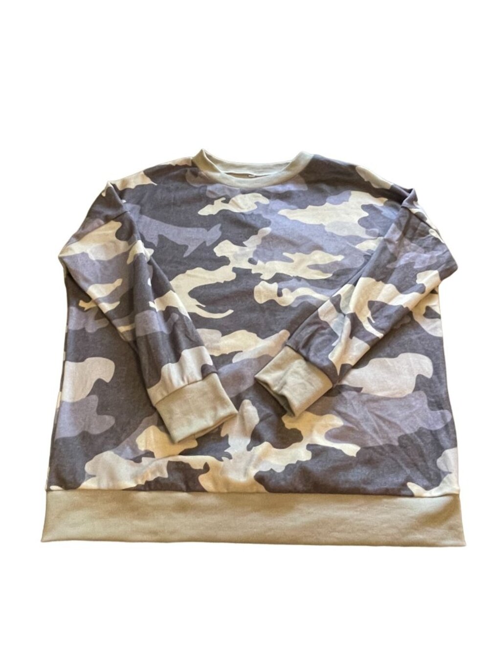 Womens‎ Camouflage Print Pullover Casual Long Sleeve Crewneck Loose Sweatshirt